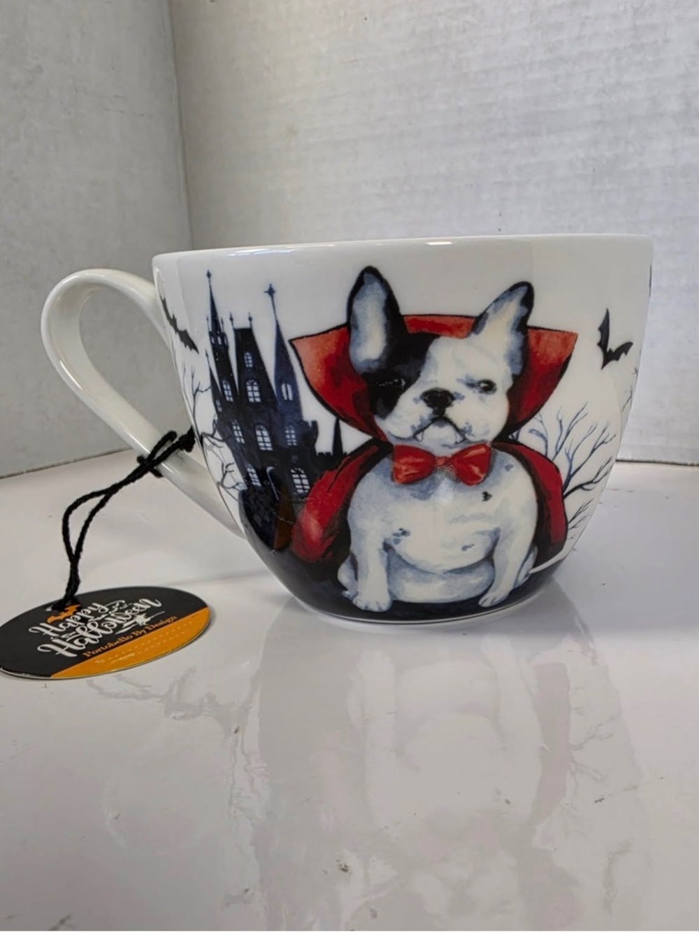 Portobello by Design 20 oz Dracula Dog Count Dogula Bone China England Mug/Cup